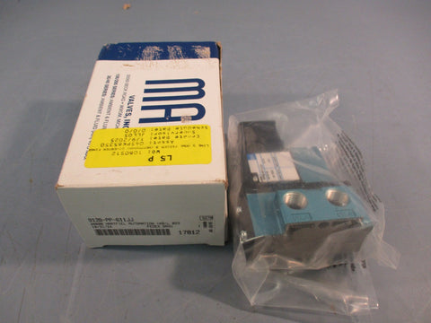 MAC VALVES, INC 912BPP611JJ 4WAY SOLENOID VALVE 24VDC 8.5 WATTS