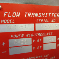 Max Machinery Flow Transmitter Model 213185 w/Accessories See Description