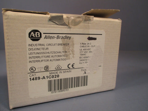 Allen Bradley Industrial Circuit Breaker Series A 1489ALC020