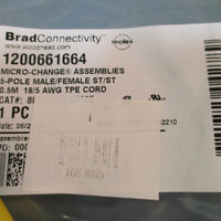 BradConnectivity MicroChange Assemblies 1200661664 5Pole Male/Female ST/ST NEW