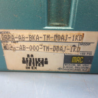 Mac 182AABBKATMDDAJ1KD Solenoid Valve 24V Vdc 5.4 Watts 120 Psi