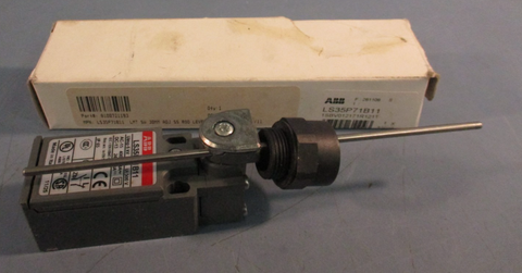 ABB LS35P71B11 LIMIT SWITCH 30MM ADJ SS ROD LEVER 1 PHASE, 400VAC