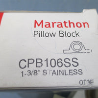 MRC Marathon CPB106SS 13/8" Bore Pillow Block  New