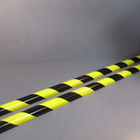 Set of 2 Glow in the dark corner guards (Black on fluorescent Yellow) 39 3/8"