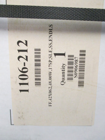 Wirebelt 1106212 48" X 212" SS Endless Belt  New