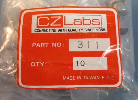 Bag 10 CZ Labs Part: 311 RF Crimp Type Connector for RG59 & RG62 20 Ga Pin New