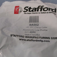 Lot of (2) Stafford TwoPiece ClampType Shaft Collar 1/8" 8A002