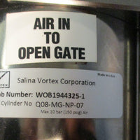 Salina Vortex Q08-MG-NP-07 Air Cylinder 8.5in stroke 150PSIg MAX