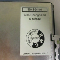 Sola SDN 5-24-100 Power Supply 115/230 VAC 2.6/1.4A Used