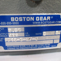 Boston Gear Right Angle Worm Gear Speed Reducer 2.0 HP 5:1 Ratio F718-5-B7-G