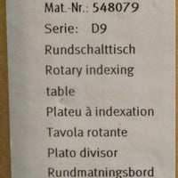 Festo DHTG658A Ser D9 Rotary Indexing Table 548079 8bar p max