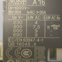 ABB A163010 Contactor Ui=1000V, 30A, 600VAC