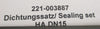 GEA Tuchenhagen 221-003887 HA DN15 Actuator Seal Kit, Sealing Set