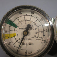 LOT OF 2 PNEUMATECH VACUMM GAUGE 30 IN HG, 0 TO 160 PSIG 9046-01