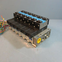 Festo Manifold Valve Station ISO SIZE1 w/ 6 Valves NEW