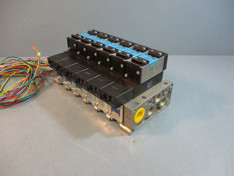 Festo Manifold Valve Station ISO SIZE1 w/ 6 Valves NEW
