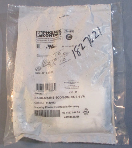 Phoenix Contact 1440012 Stainless Steel Connector SACCM12MS5CONDM 3/5 SH VA