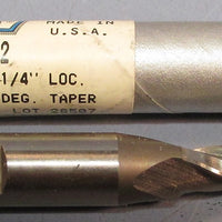 Weldon 1.5° Tapered End Mills T1X-6M-2 3/16" DIA 3/8" SHK 1-1/4" LOC