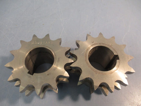 LOT OF 2 MARTIN D50B13SSW STAINLESS STEEL SPROCKET, 13 TEETH ANSI CHAIN SIZE: 50