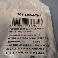 Lot of 6 Leviton Fluorescent Lampholders T5 Min BiPin No Post 16113654SNP