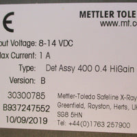 Mettler Toledo 30300785 Detector Assy 400 0.4 HiGain Ver B  814VDC Input 1A Max