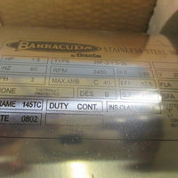 Baracuda Stainless Steel Motor 3 Phase 1.5 HP 39F-3-1.5-36