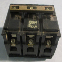 Gould ITE Q320 Circuit Breaker 3 Pole 20A 240VAC Type QP Cu/Al