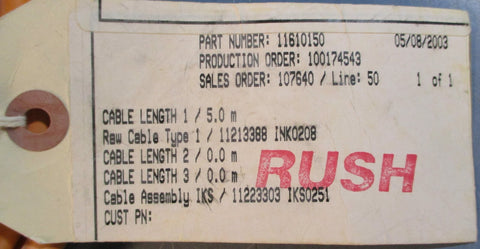 Rexroth Indramat IKS0251 Servo Cable 11610150 5m Long