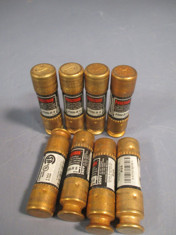LOT OF 8 OBUSSMANN FUSETRON TIME DELAY DUAL ELEMENT FUSE 8 AMPCLASS RK5 FRNR8