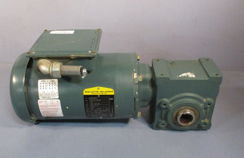 Baldor VUHM3542 0.75 Motor 1725 RPM with Tigear 2 20Q40H56 40:1 Gear Reducer