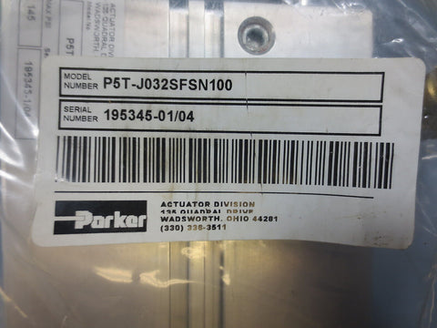 Parker Guided Air Cylinder Slide P5T-J032SFSN100 100 mm Stroke 32 mm Bore New