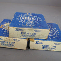 Lot of (3) Martin Solid Bore Sprocket 40 Chain, 20 Tooth 40BS20 13/16