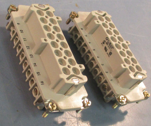 Epic H-BE 16 BS Female Connector 16-Pin 600VAC 6kV H-BE16BS Lot of 2