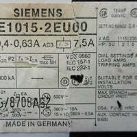 Siemens 3VE10152EU00 Motor Starter Protector G/8708A52