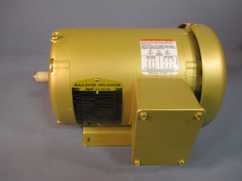 BALDOR SUPER-E I.E.C. MOTOR KW .75 208-230/460V RPM: 1760 3 PHASE 60 HZ MM3546