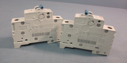 LOT OF (2) ALLEN BRADLEY 1492-SPM1B020 SER D CIRCUIT BREAKER 2A 1 POLE