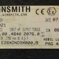 Winsmith SE Encore E26 Speed Reducer E26XDND9X000J9 3/4" and 11/4" Shaft Dia