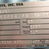 Sew Eurodrive R57DT71D4 Gearmotor DFT71D4 128.77:1 Ratio 1/2HP 1-3/8" Shaft Dia