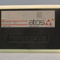 Atos KQ-012 53 Modular Throttle Valve Flow Control Valve KQ-012-53