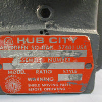 Hub City 0220-60336-184 Right Angle Gear Reducer 25:1 56C, Foot Mounting