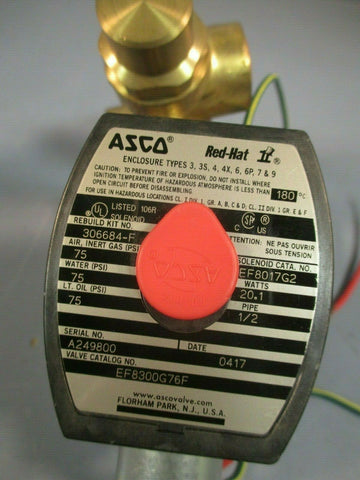 ASCO Rebuild Kit# 306684F Solenoid Valve 3Way 075PSI EF8300G76F