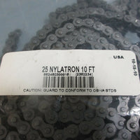 Nylatron Thermoplastic Chain  25 Nylatron 10 FT NEW