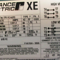 Reliance XE P14X1534J Motor 3 Phase, 1 HP, 1750 RPM, Frame FC143TC