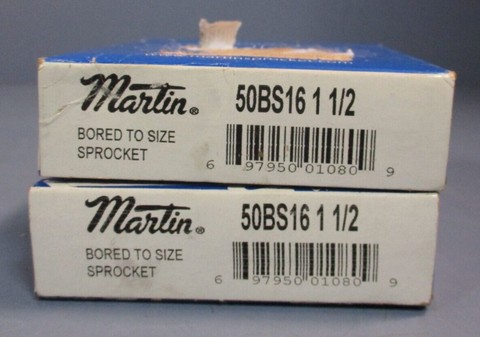 Lot of (2) Martin Sprocket, 16 Teeth 50BS16 11/2