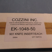 LOT OF (50PCS) IN BOX COZZINI LLC 901 KNIFE INSERT EK-1048-50, 4003307