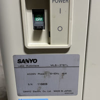 Sanyo Labo Autoclave MLS-3781L High Pressure Steam Sterilizer 75 Liter, 230 VAC