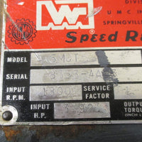 Winsmith 5MCT Gear Reducer 9:1 Ratio 3.92 HP 1800 Rpm Used