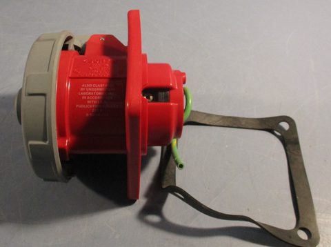 Hubbell 430R7W Pin & Sleeve Watertight Receptacle 30A 480 VAC 223A, 3PH, 3 Pole