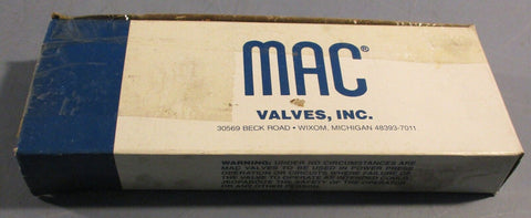 Mac Valves Inc PR92C-AAAB Pneumatic Valve Single Solenoid 0-80 PSI