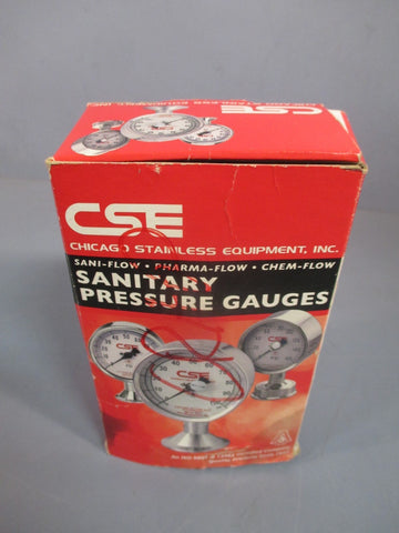CSE SANITARY PRESSURE GAUGES  31/2" SANIFLOW 0100PSI 3POGFBTDRAGVI